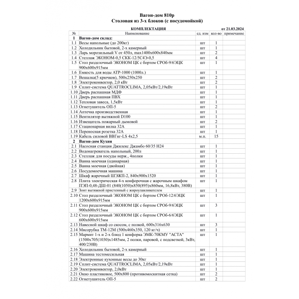 Вагон-дом столовая/кухня