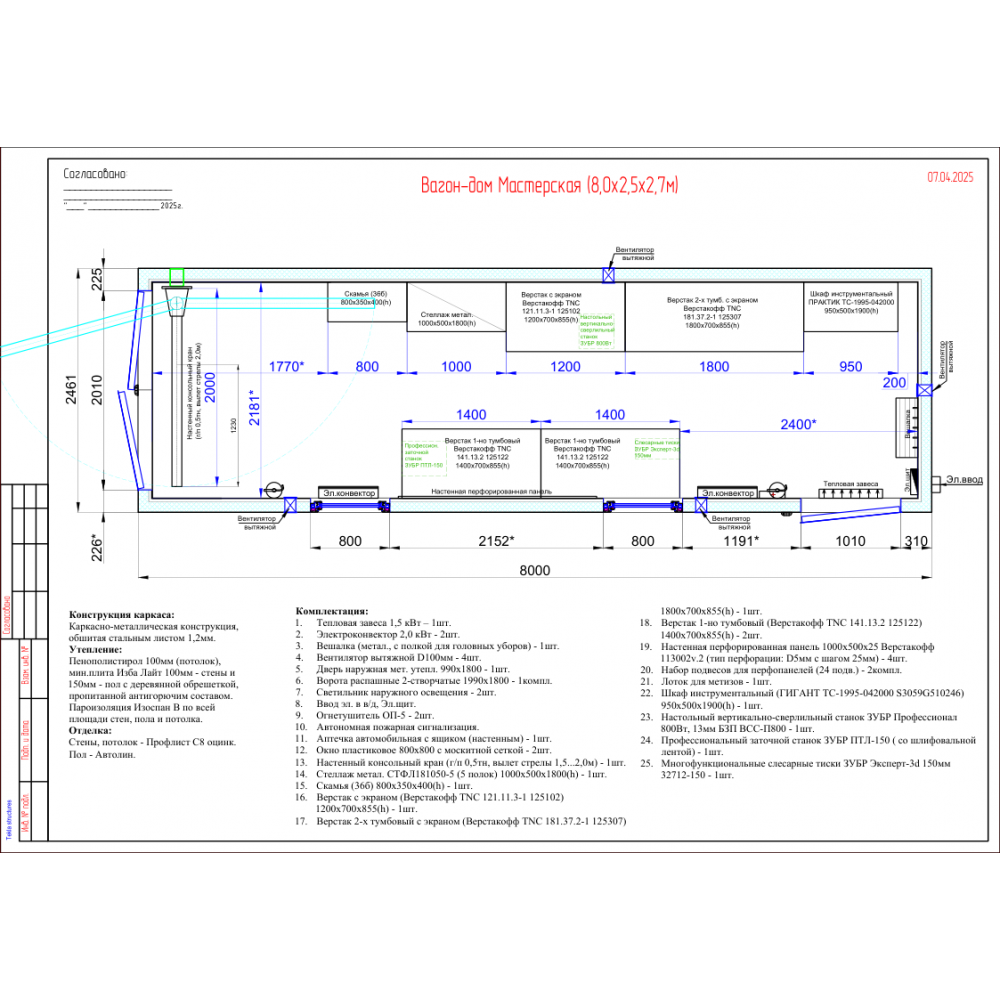 Вагон-дом слесарная мастерская